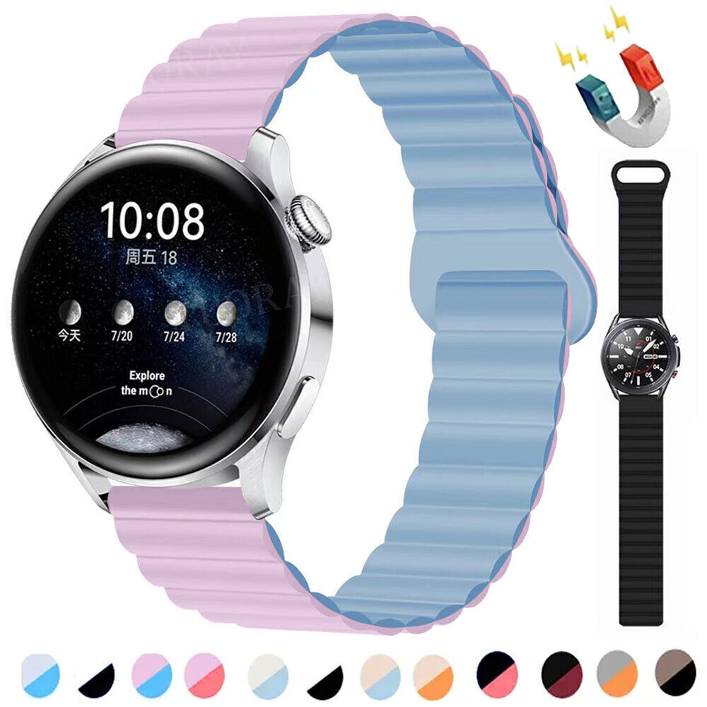 Magnetic Silicone Band for Samsung Galaxy Watch 6 5 4 Classic 40 44 43 47mm