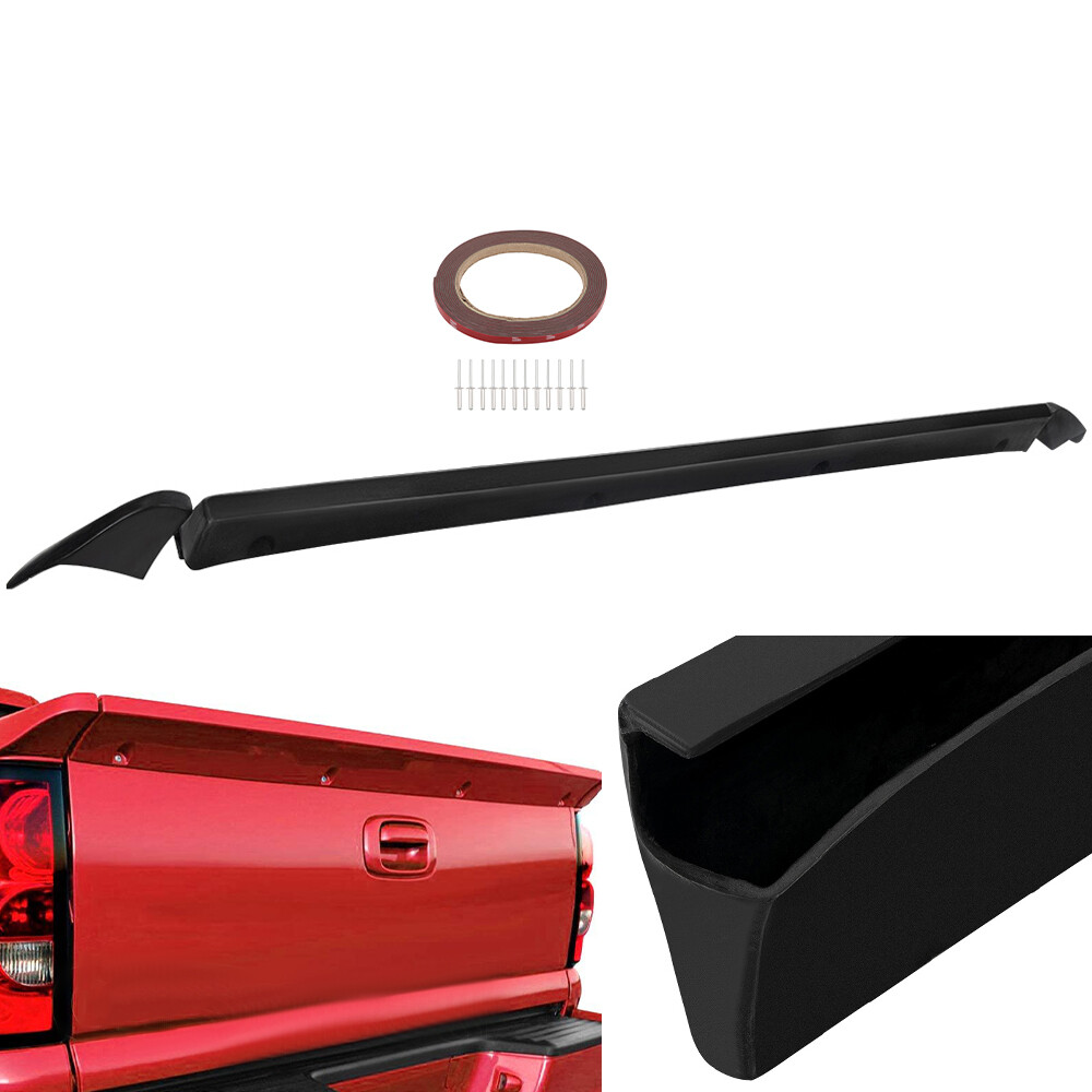 Tailgate Cover Protector Fits 1999-2006 Chevy Silverado ABS Plastic Matte Black