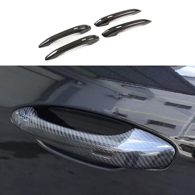 Carbon Fiber Smart Door Handle Trim for 2017-2023 Porsche Panamera