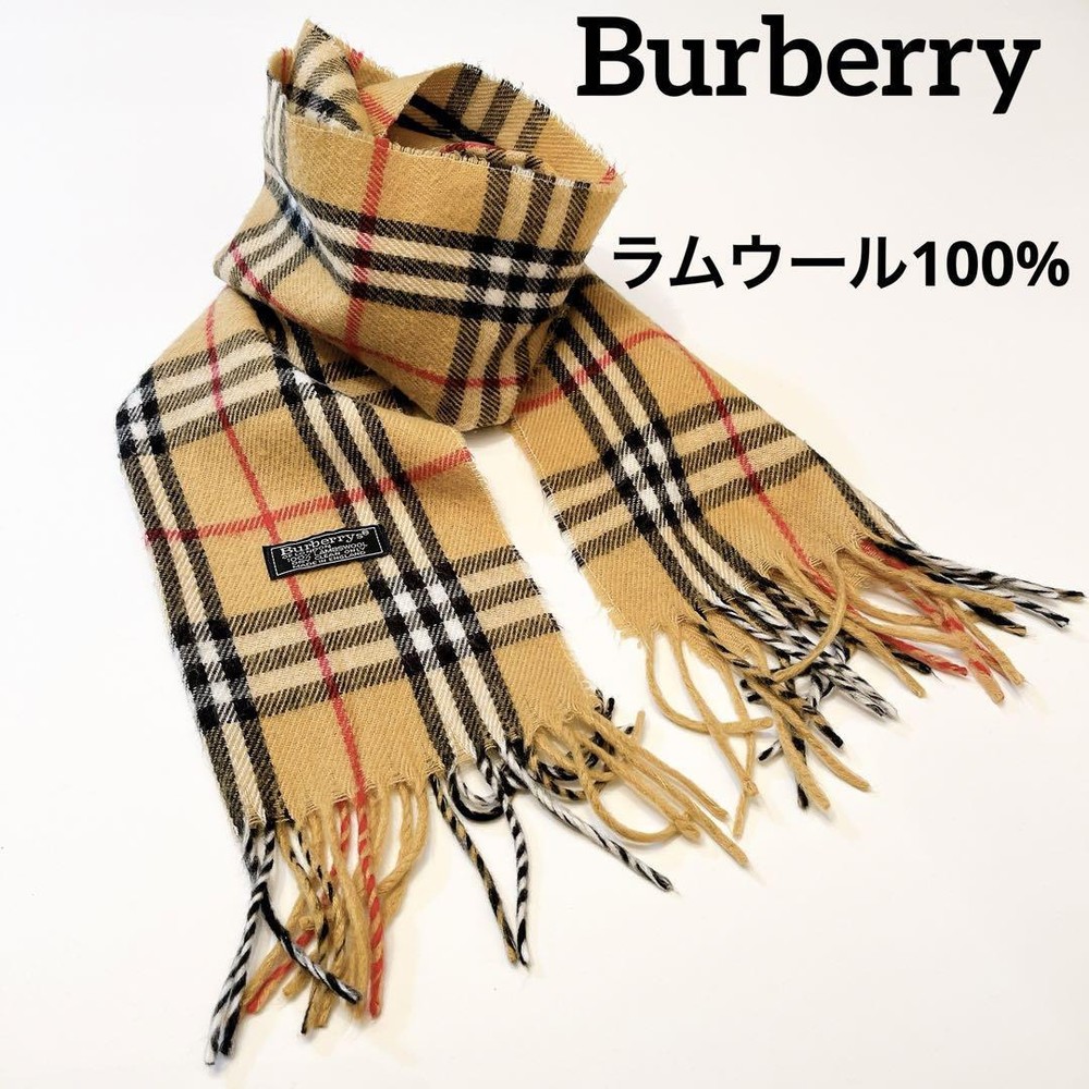 Vhtf Burberry Nova Check Muffler Lambswool Made In England Women Scarf Accessory