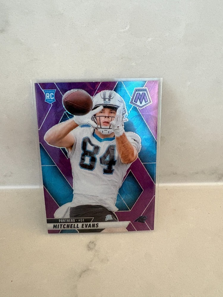 RARE 2025 Mosaic Mitchell Evans Purple Scope SSP Rookie #344 Panthers RC