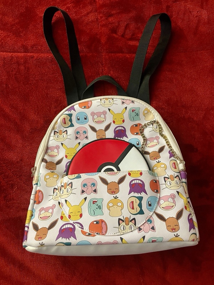 Bioworld Mini Pokemon Backpack with Monster Print - Eevee, Gengar, Squirtle,