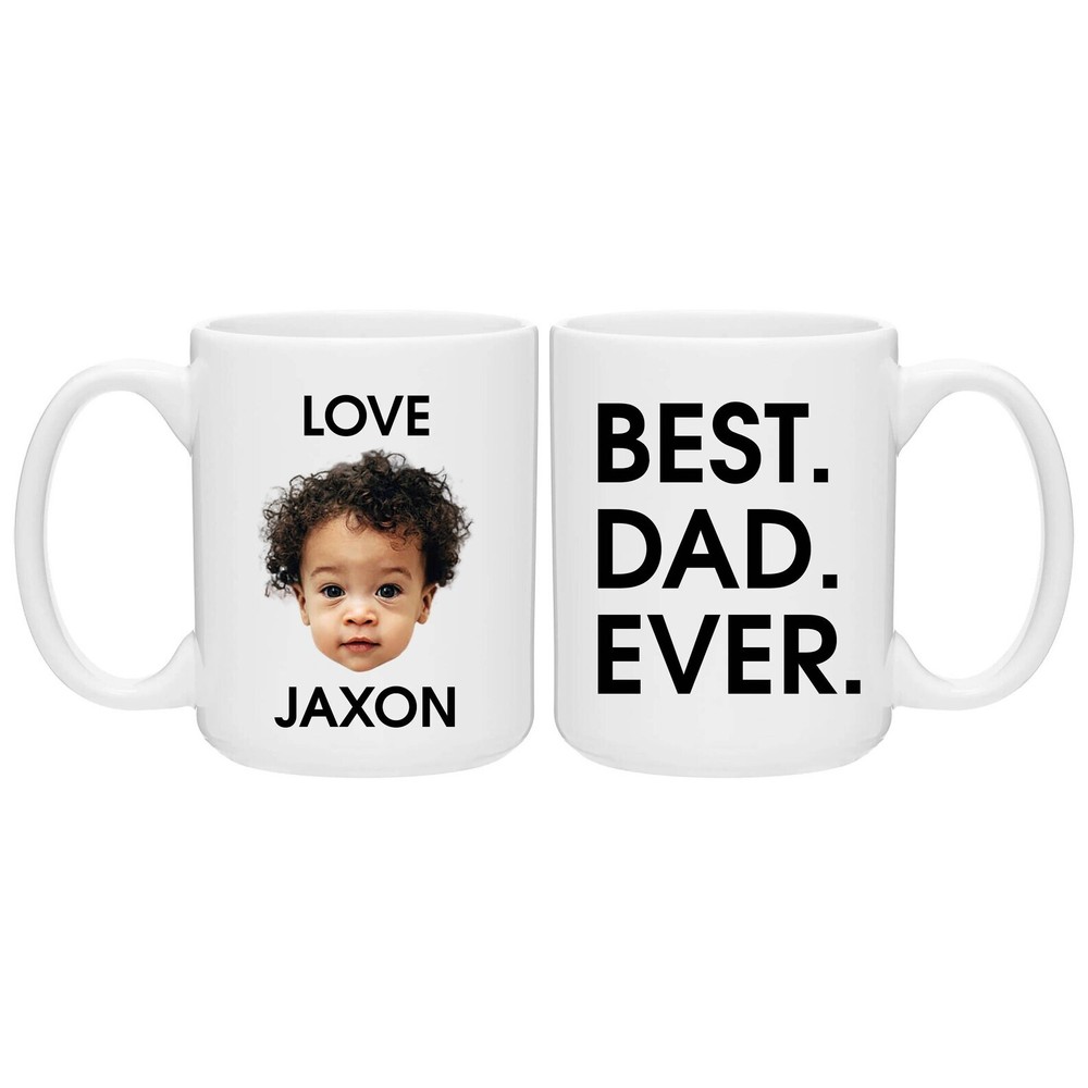 Taza de café Best Dad Ever Taza de café Día del Padre Taza de café personalizada con foto y texto Persona