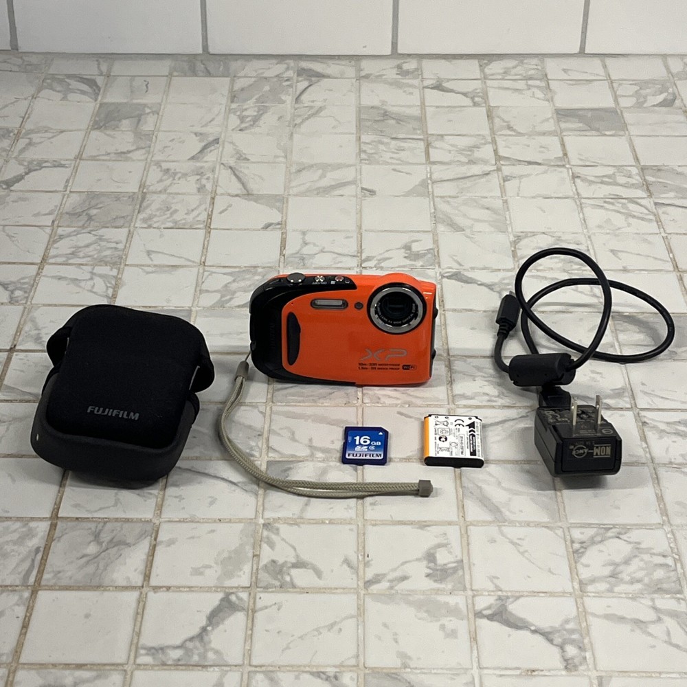 Fujifilm FinePix XP70 16.4MP Waterproof Wi-Fi Camera in Orange - Fully Functional