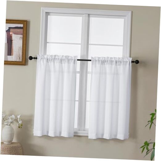 Kitchen Curtains 36 Inch Length, Light Filtering 30