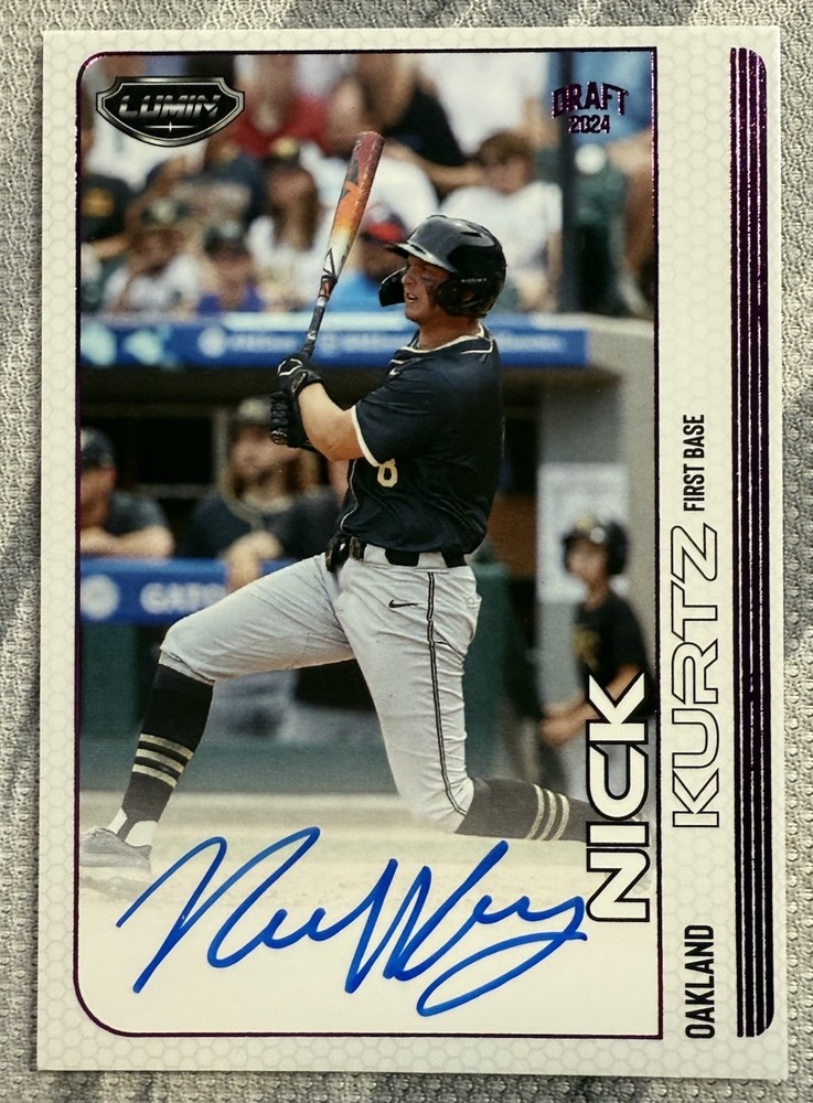 Nick Kurtz  #24 /35   2024 Pulse Lumin PURPLE  AUTO  ROOKIE  SSP RARE  Athletics