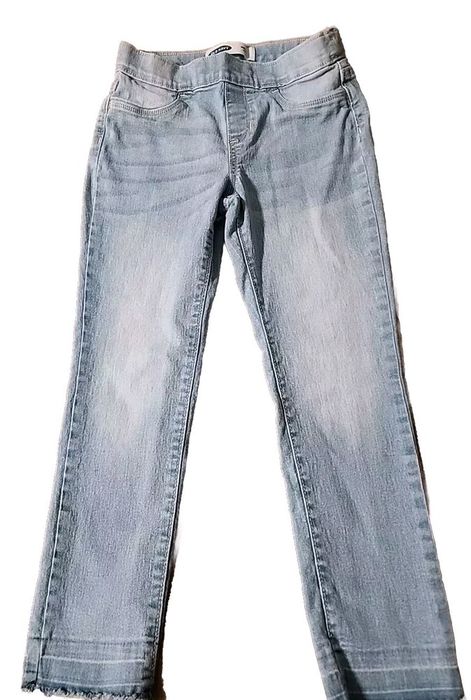 Old Navy Girls Skinny Capri Jeggings Blue Stone Wash Size L 10-12