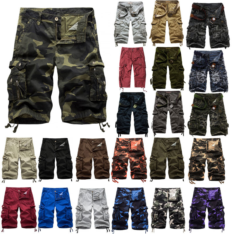 Men's Tactical Cargo Hiking Shorts Army Work Combat Pants