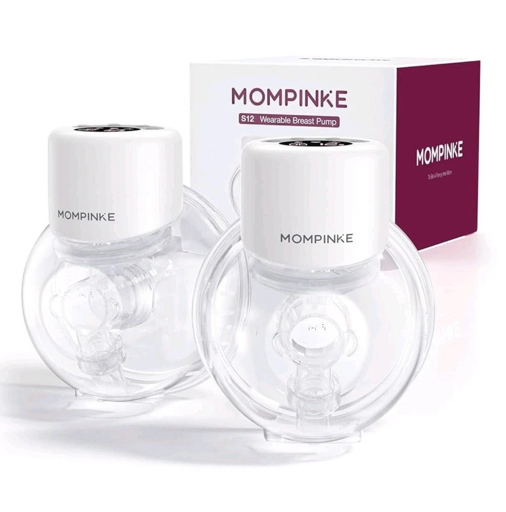 Momcozy S12 9-Levels Double Wearable Breast Pump - White