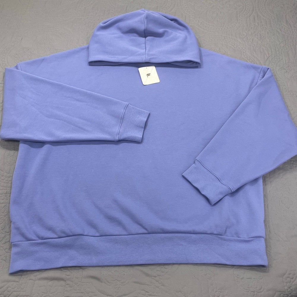 Fabletics Go To Hoodie Womens XXL Purple Pullover Athletic Fleece NWT Bellflower
