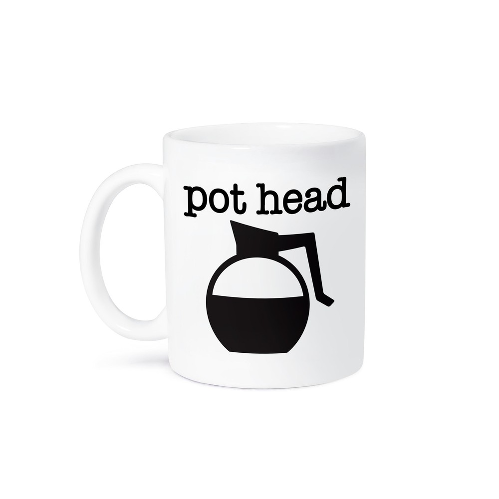 3dRose Pot Head Black Coffee Mug with Fun Design