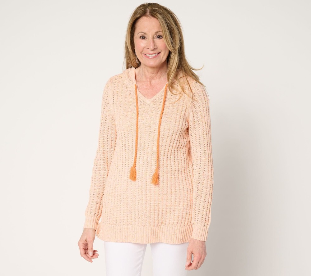 Belle by Kim Gravel Women's Top Plus Sz 2X Rainbow Yarn Braided Pink A683285