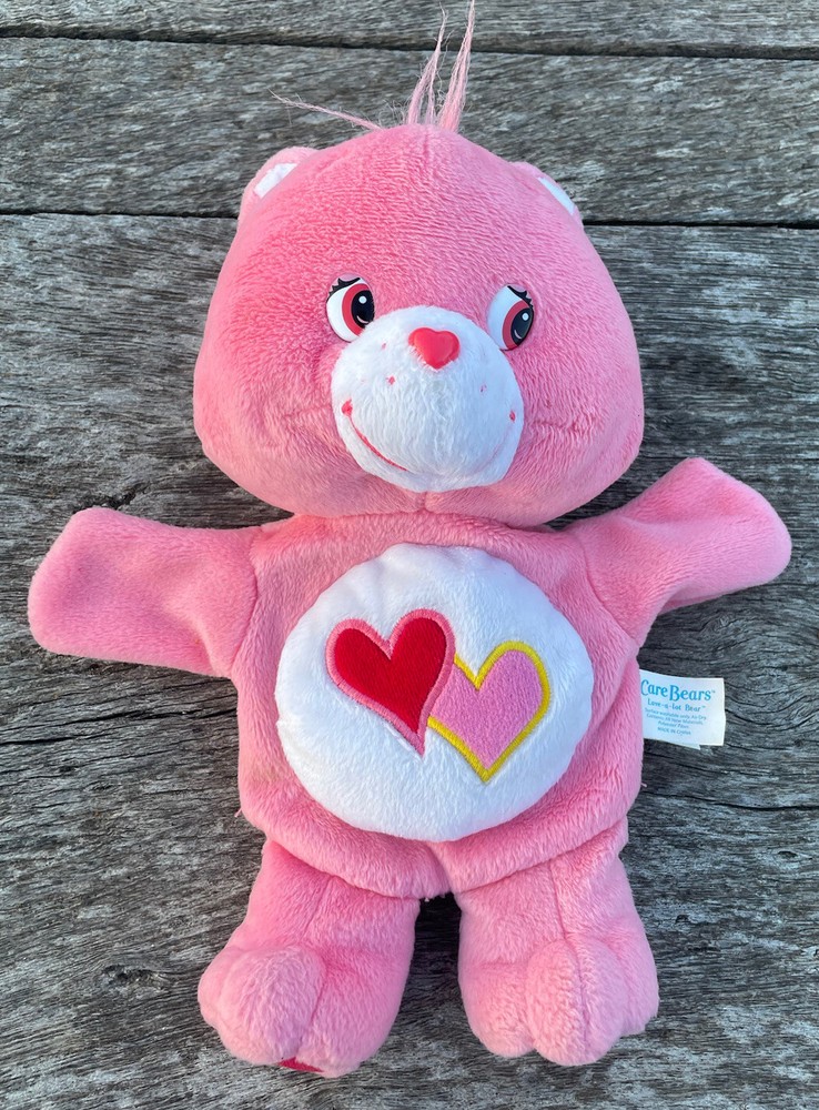 Vintage 2003 Pink Love A Lot Care Bears 11 Inch Puppet