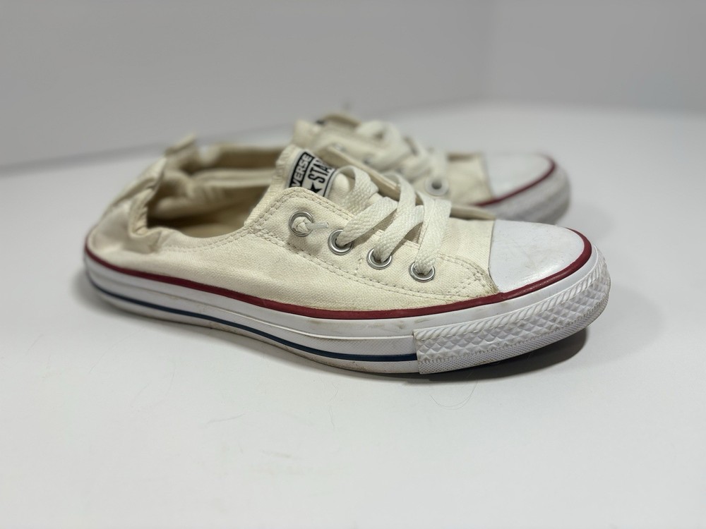 Converse All Star Shoreline Shoes Women’s 9 White Canvas Low Top Slide Sneakers