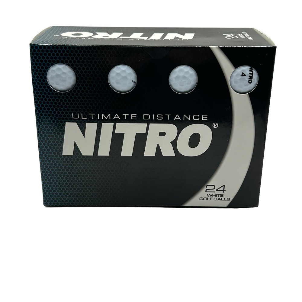 Nitro Ultimate Distance Golf Balls 24 Pack White New in Box