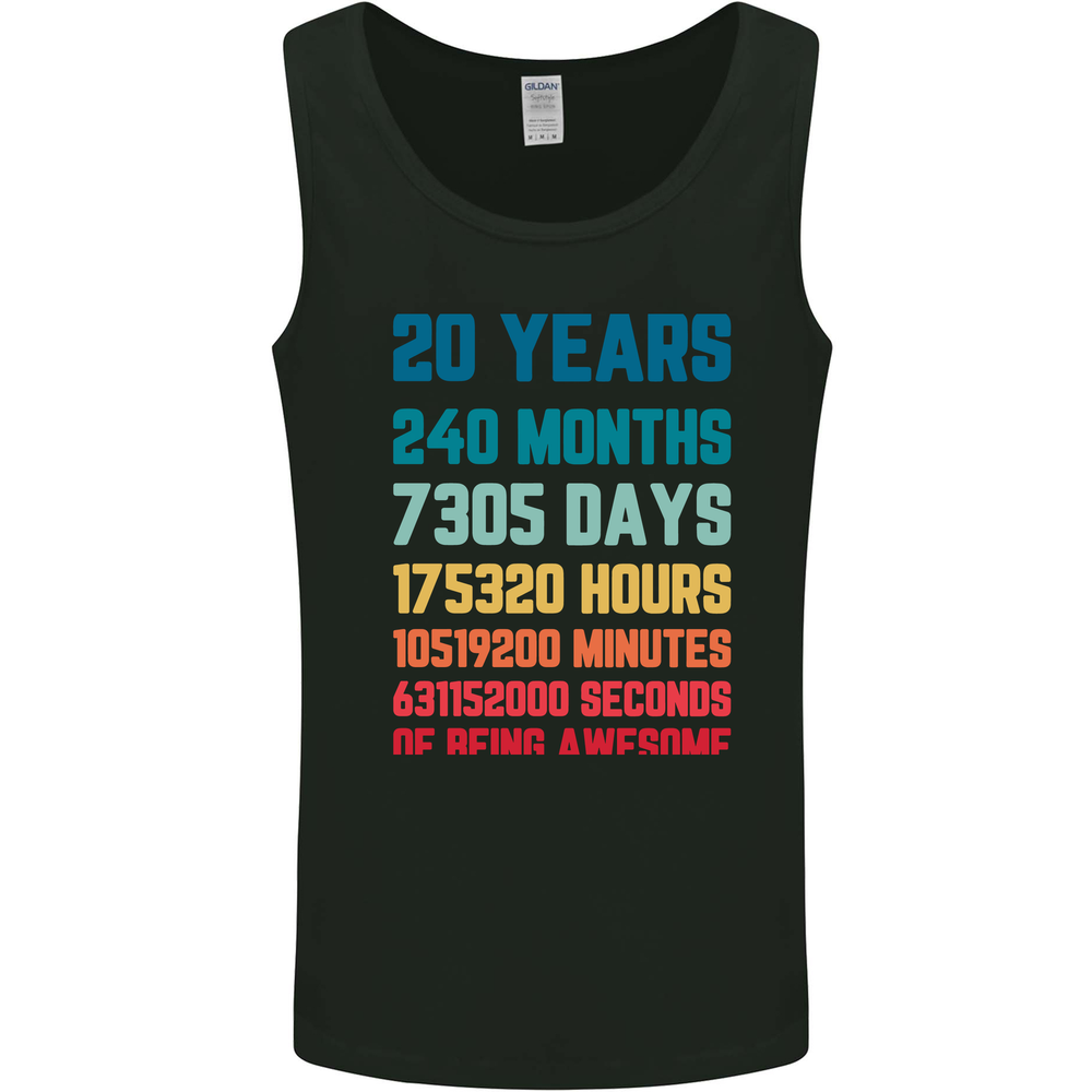 20th Birthday 20 Year Old Mens Vest Tank Top
