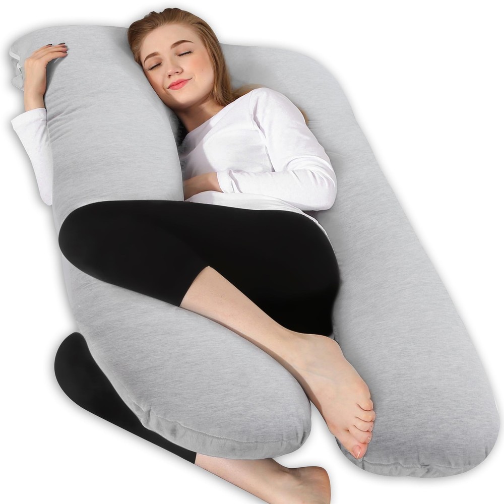 Pregnancy Pillow, 55in Pregnancy Pillows for Sleeping, U Shape Body Pillows f...