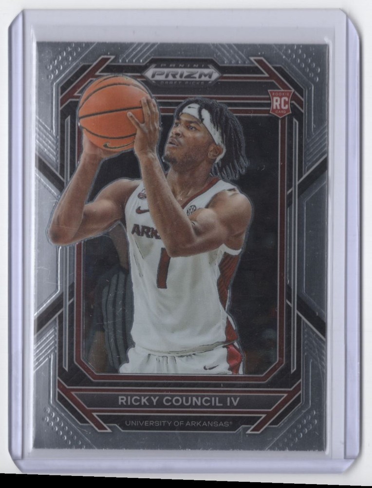 2023-24 Panini Prizm Draft Picks Ricky Council IV Rookie Arkansas Razorbacks #1