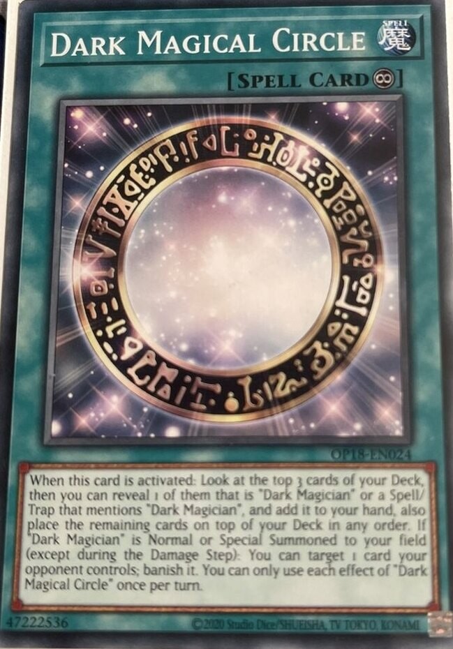 Dark Magical Circle OP18-EN024 Common Unlimited Near Mint OTS Tournament Pack