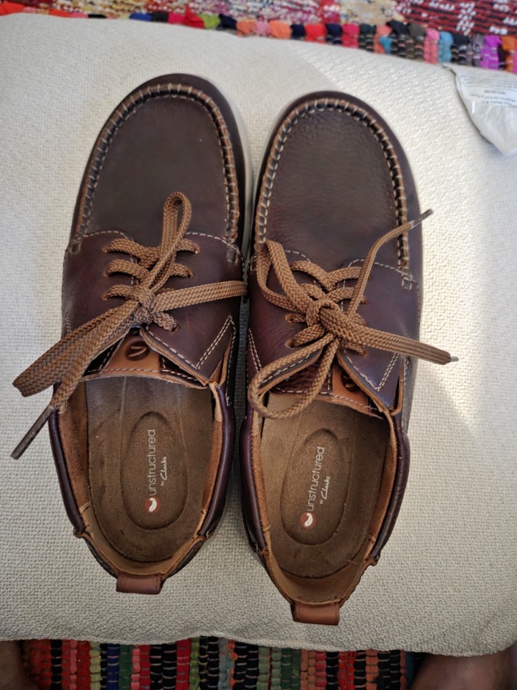 Clarks Driftway Mens Boat Shoes in Oxford Brown Size 8M