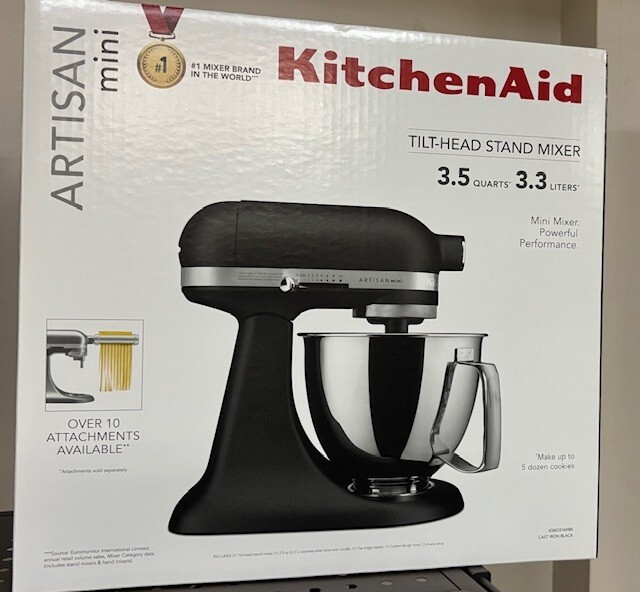 KitchenAid 3.5-Quart Artisan Mini Plus Tilt-Head Stand Mixer in Black Matte