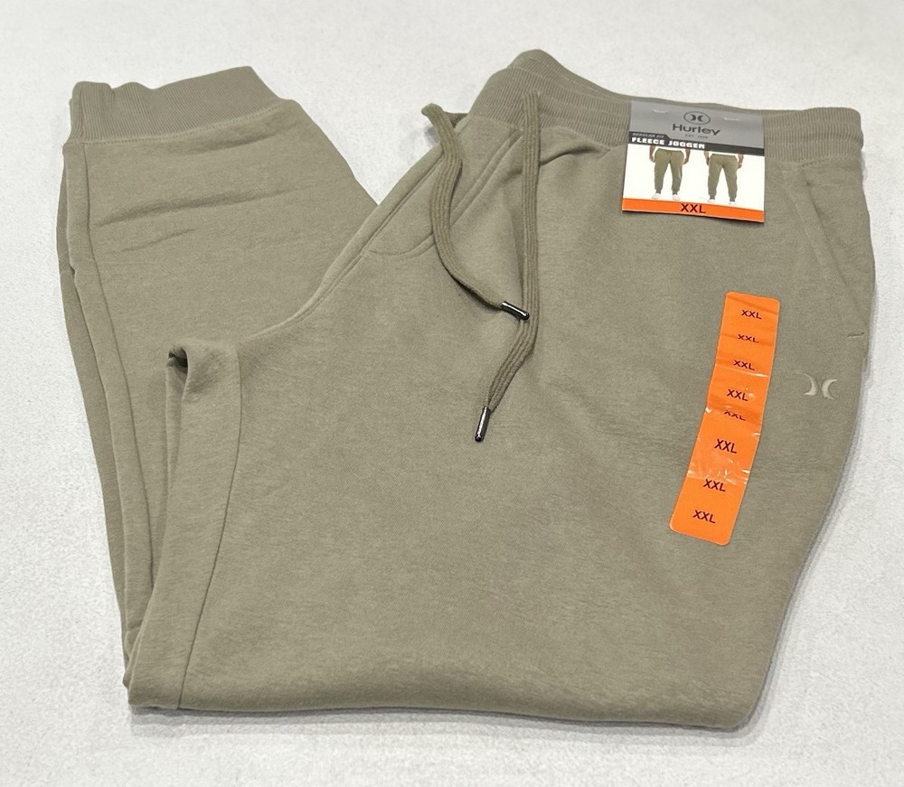 Hurley Men's XXL Regular Fit Green Fleece Joggers