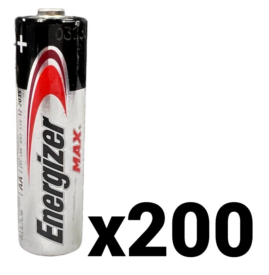 200 TWO HUNDRED NEW ENERGIZER MAX AA E91 DOUBLE A ALKALINE EXP 2035