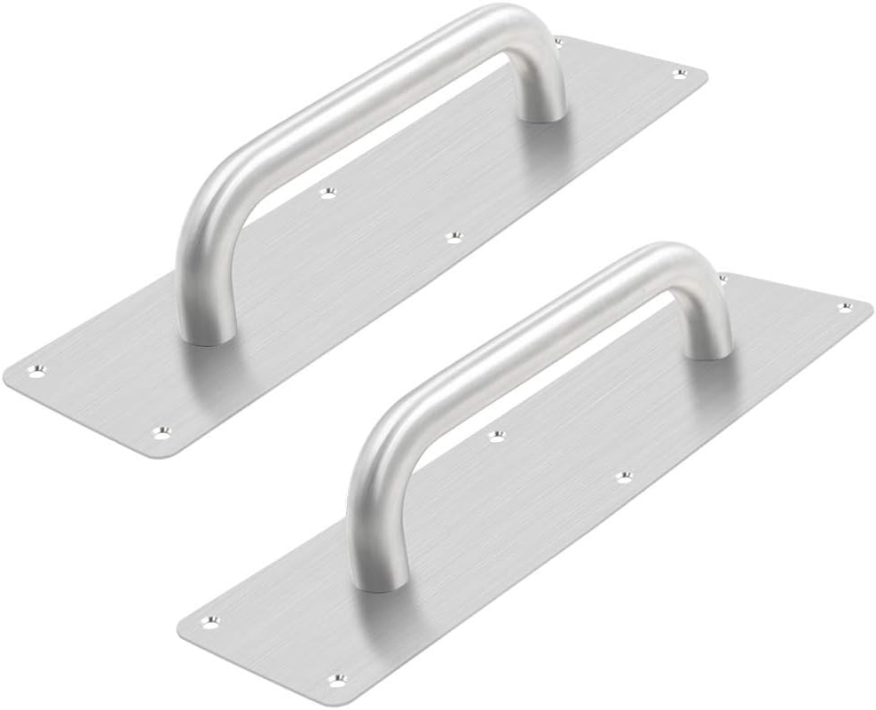 Stainless Steel Commercial Door Handle Pull Plate 299x80mm Pack of 2