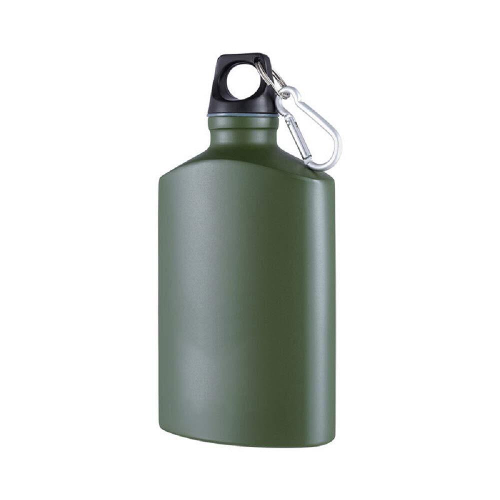Aluminum Flat Military Canteen Water Bottle - for Travel Camping Hiking Outdo...