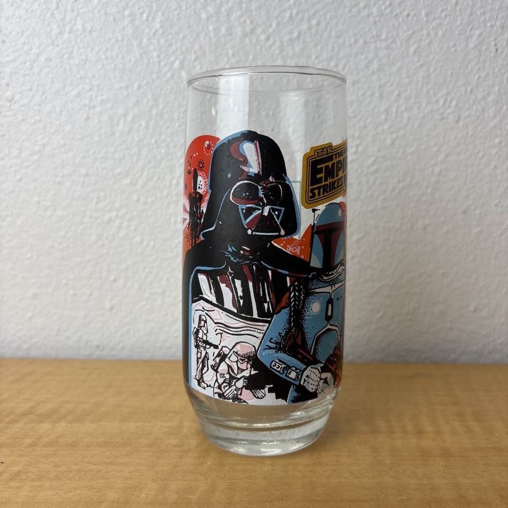 Vintage 1980 Star Wars Darth Vader Empire Strikes Back Burger King Glass Tumbler