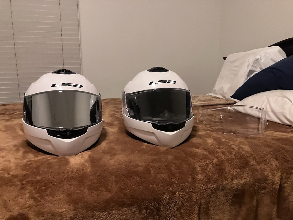 LS2 Street Motorcycle Modular Helmets. One Large One XL. Never Worn. Spare Visor