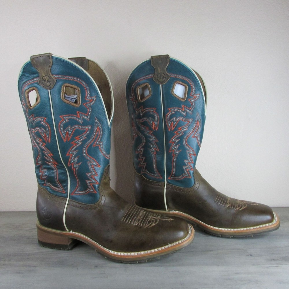 Double-H Men's 12 Inch Elliott Wide Square Toe Boots Dark Brown DH7021