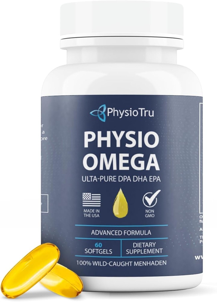 Physio Omega - Omega 3 Supplement - Sustainably Sourced - with DPA, EPA, and DHA