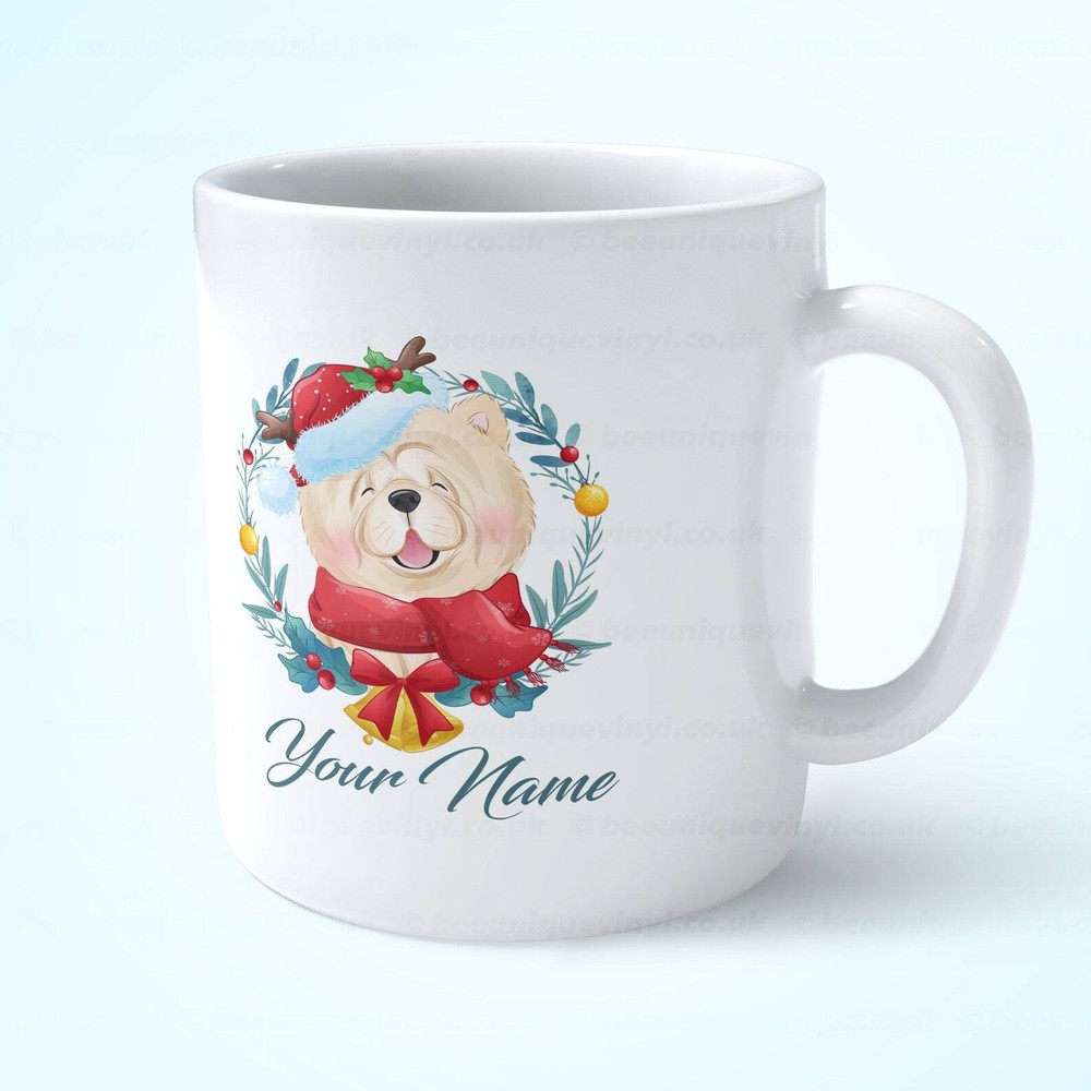 Taza Navidad Perro Chowchow Perro Taza Navidad Taza Linda Taza Personalizada