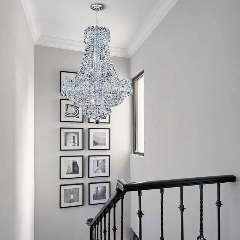 Luxury K9 Crystal Chandelier French Empire Ceiling Light Pendant Light Fixture