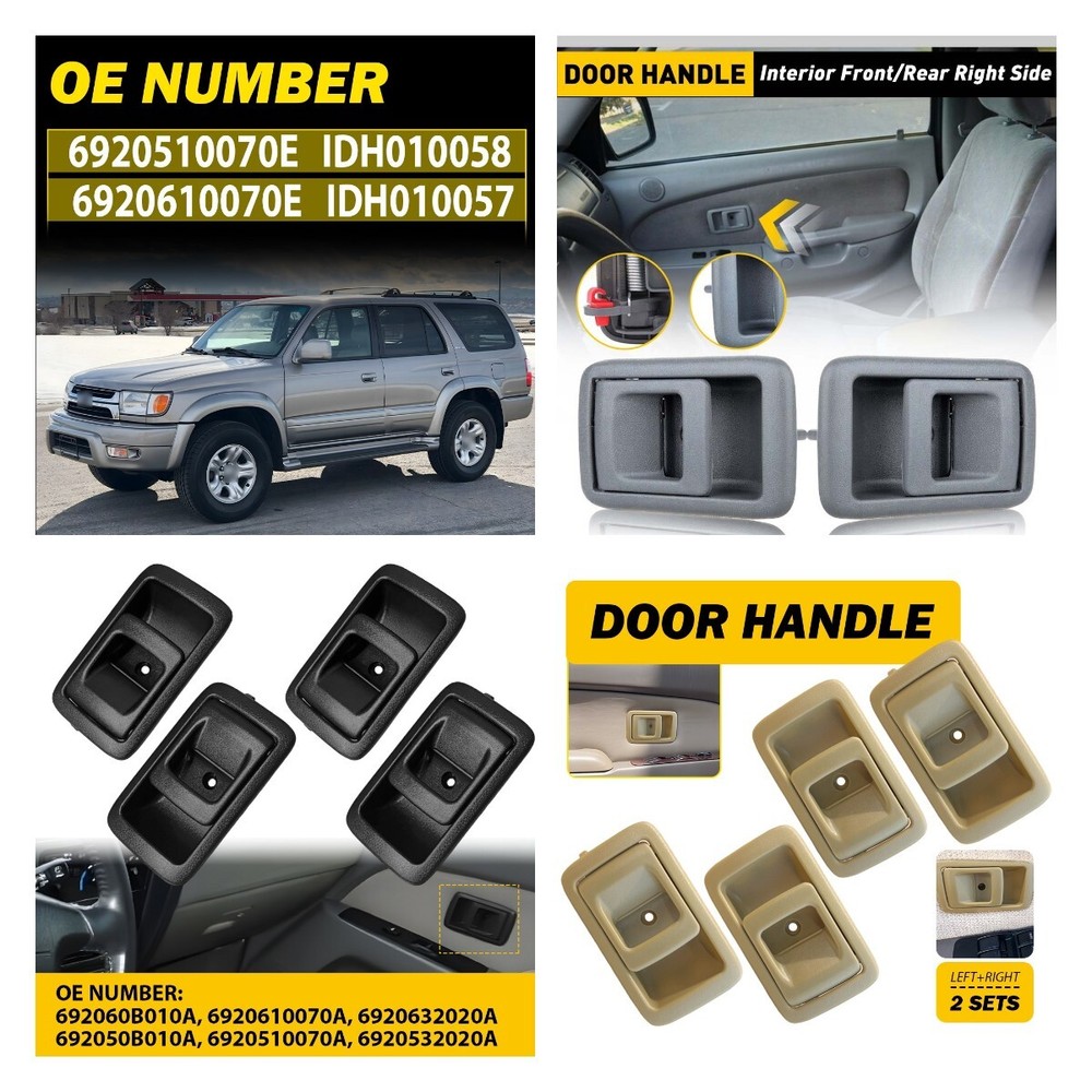 Replacement Inside Front Rear Driver Passenger Door Handle Compatible with 96-04 Toyota 4RUNNER and Tacoma Models