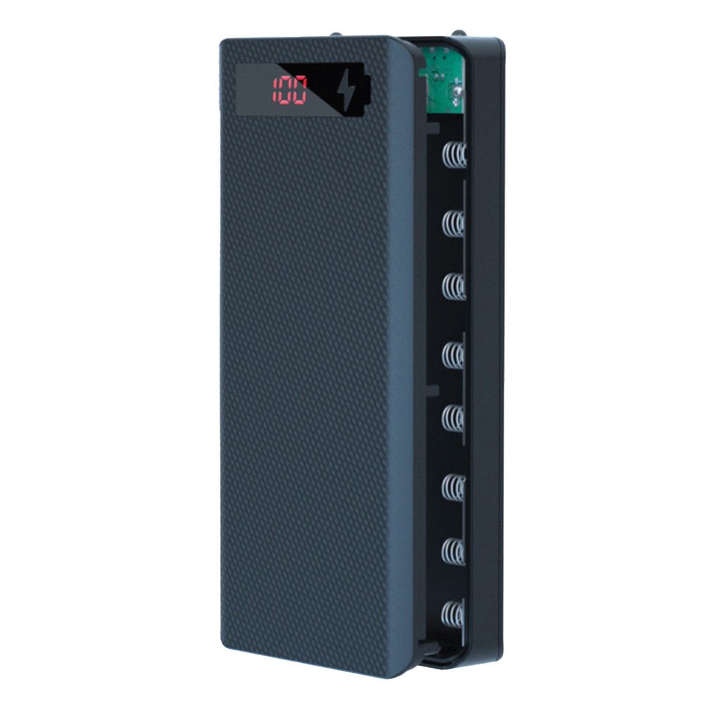 8-Section Detachable 18650 Power Bank Kit - No Welding Portable Charger