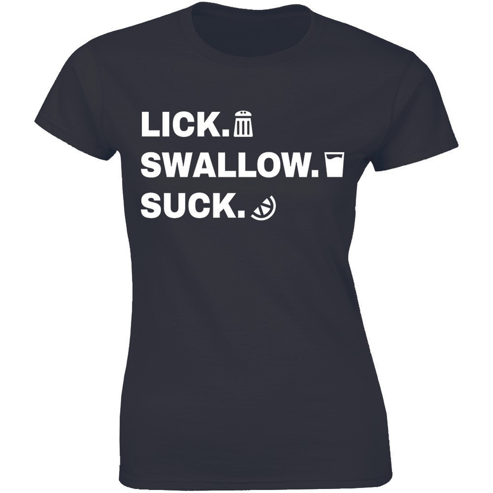 Lick Swallow Suck - Tequila Ladies Drink Shirt Women's Premium T-shirt Gift Tee