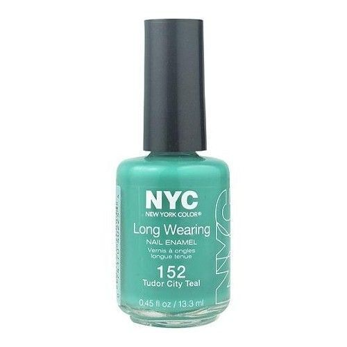 NYC New York Color Long Wearing Nail Enamel # 152 Tudor City Teal (Bundle Of 2)