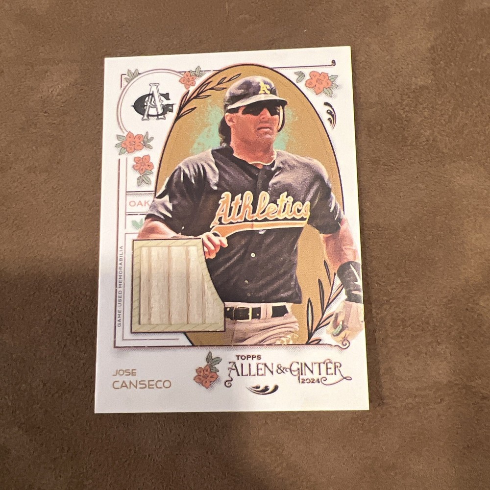 2024 TOPPS ALLEN & GINTER BASEBALL BAT RELIC JOSE CANSECO OAKLAND ATHLETICS