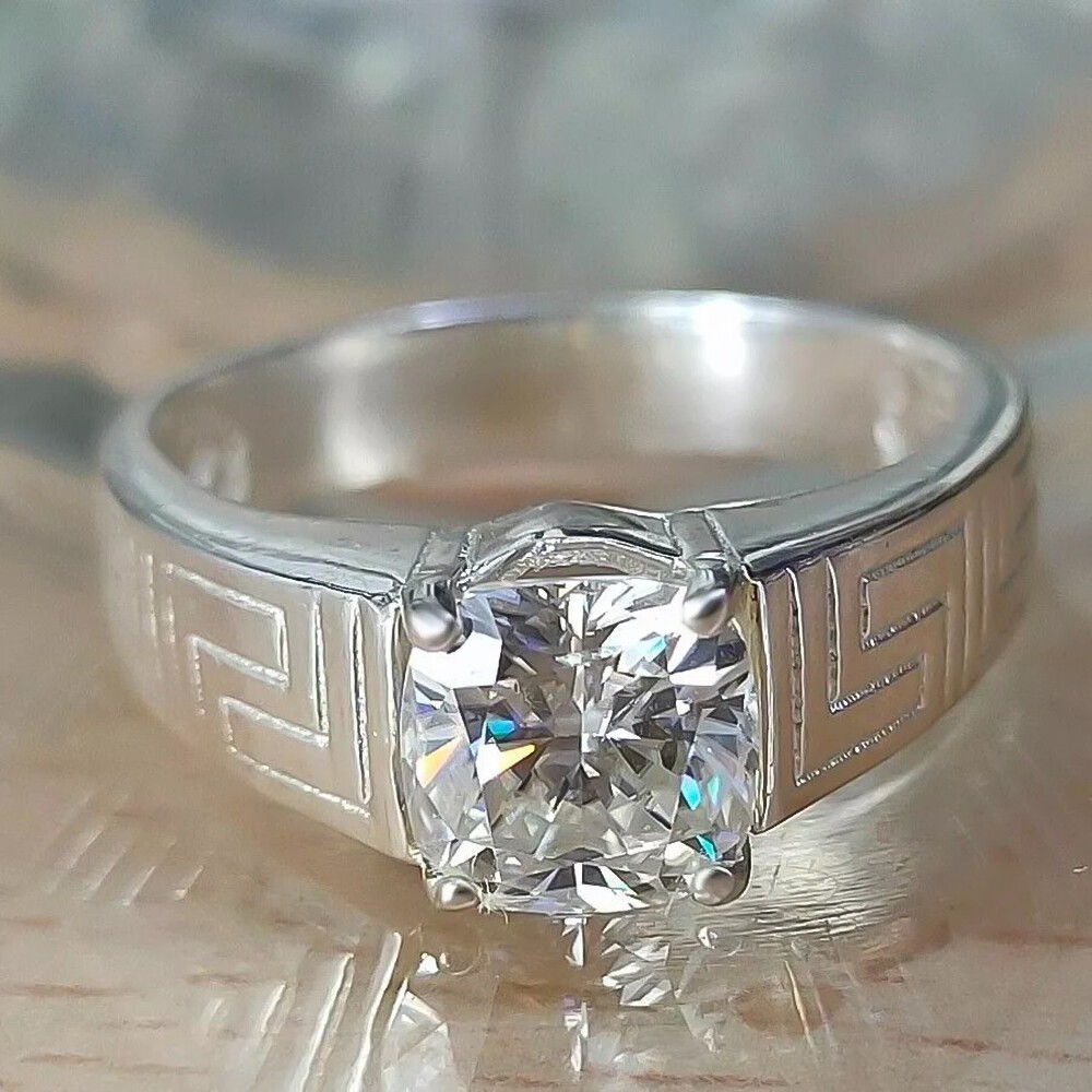 2.00 Ct. Certified Round Cut White Diamond 925 Silver Sterling Solitaire Ring