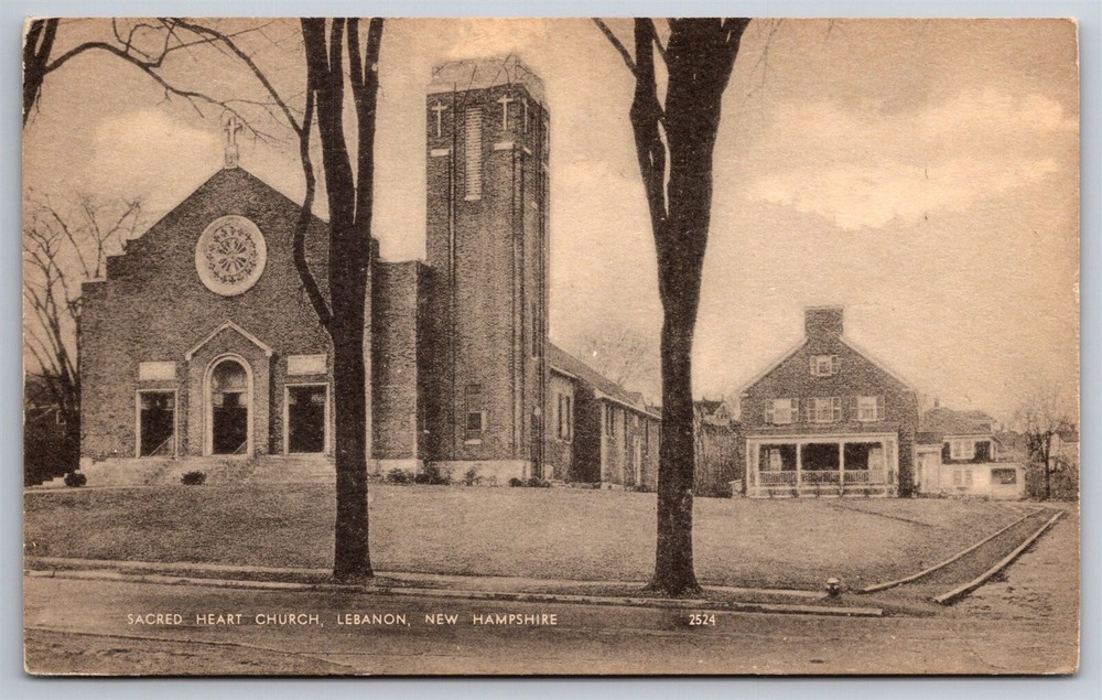 Sacred Heart Church Parsonage Lebanon NH C1910 DB PC H16