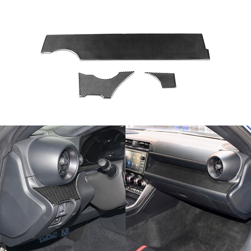 Real Carbon Fiber Center Console Dashboard Panel Cover For Subaru BRZ GR86 22-24