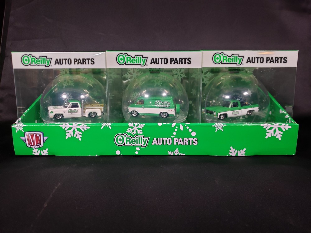 M2 Machines 2025 O’Reilly Exclusive Christmas Ornaments - Full Set Of 6