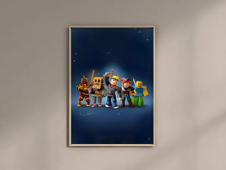 Roblox Poster Gaming Room Poster Print Game Video Games Digital Poster Clipart