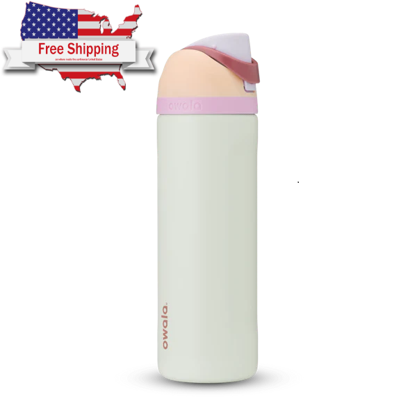 Owala FreeSip 24oz Stainless Steel Water Bottle in Coastal Mist - Insulated & Leak-Proof