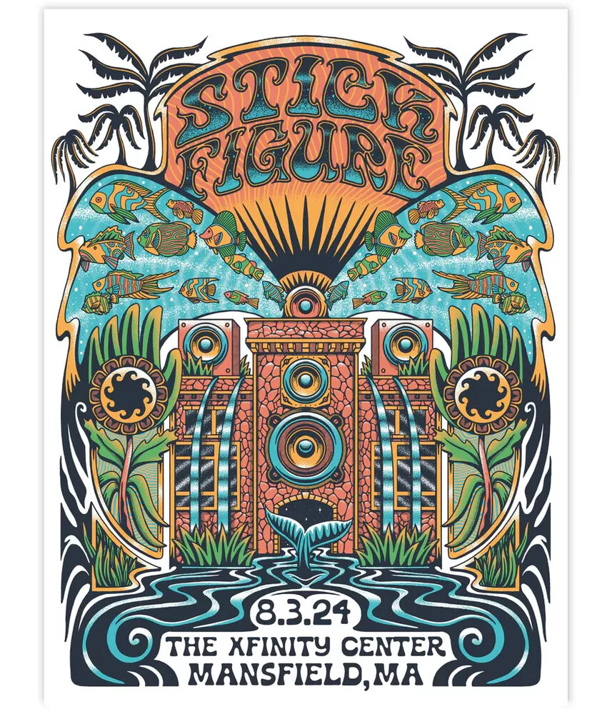 Stick-Flgure 8/3 2024 2025 Xfinity Center Tour Concert Poster