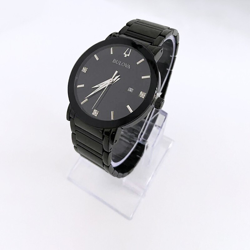 Bulova Futuro Modern 98D144  Black Watch Stainless Steel Men's Wristwatch 42mm