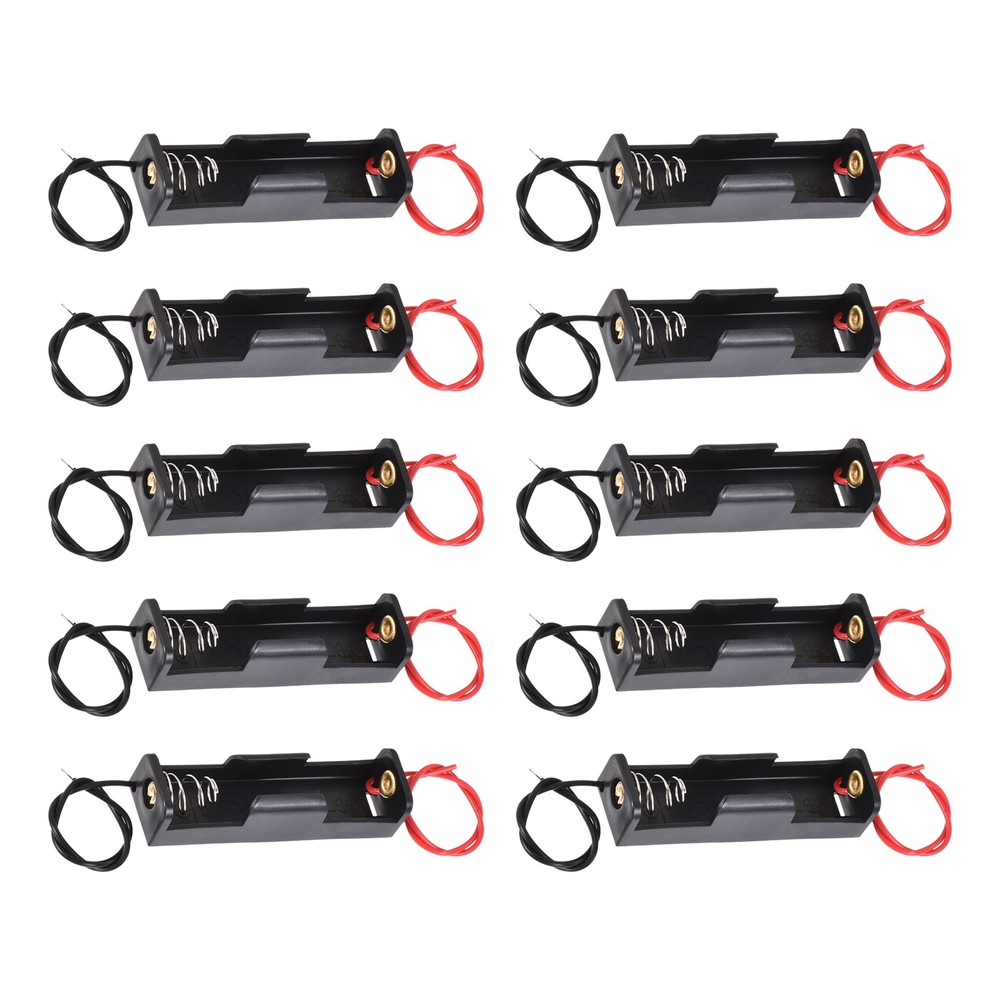 10 Pack 1 x 1.5V AA Battery Holder Box Case with Wire for DIY Projects