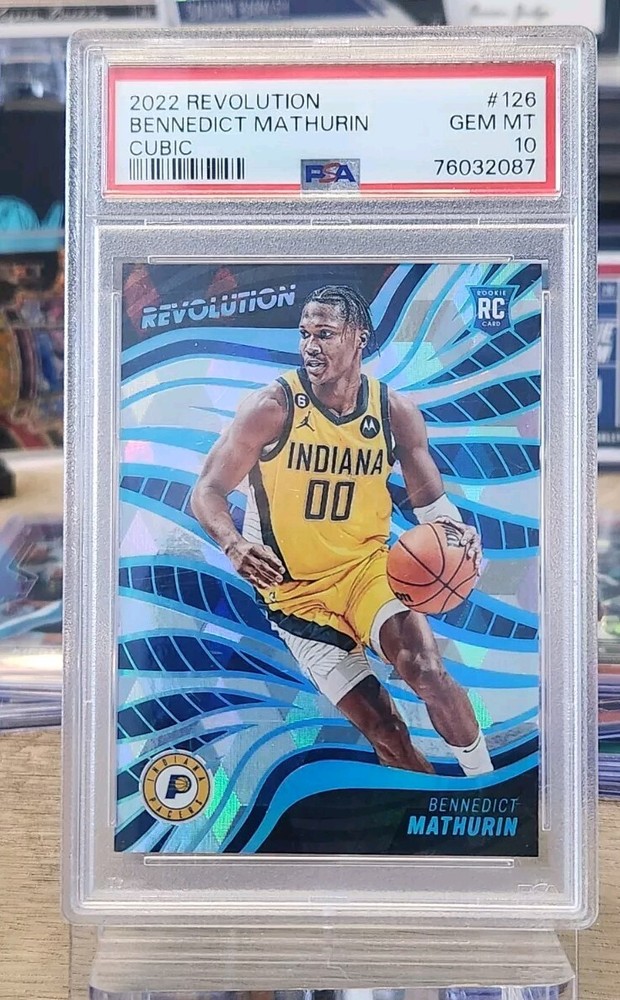 2022-23 Panini Revolution PSA 10 #126 Bennedict Mathurin (RC) Cubic #12/50